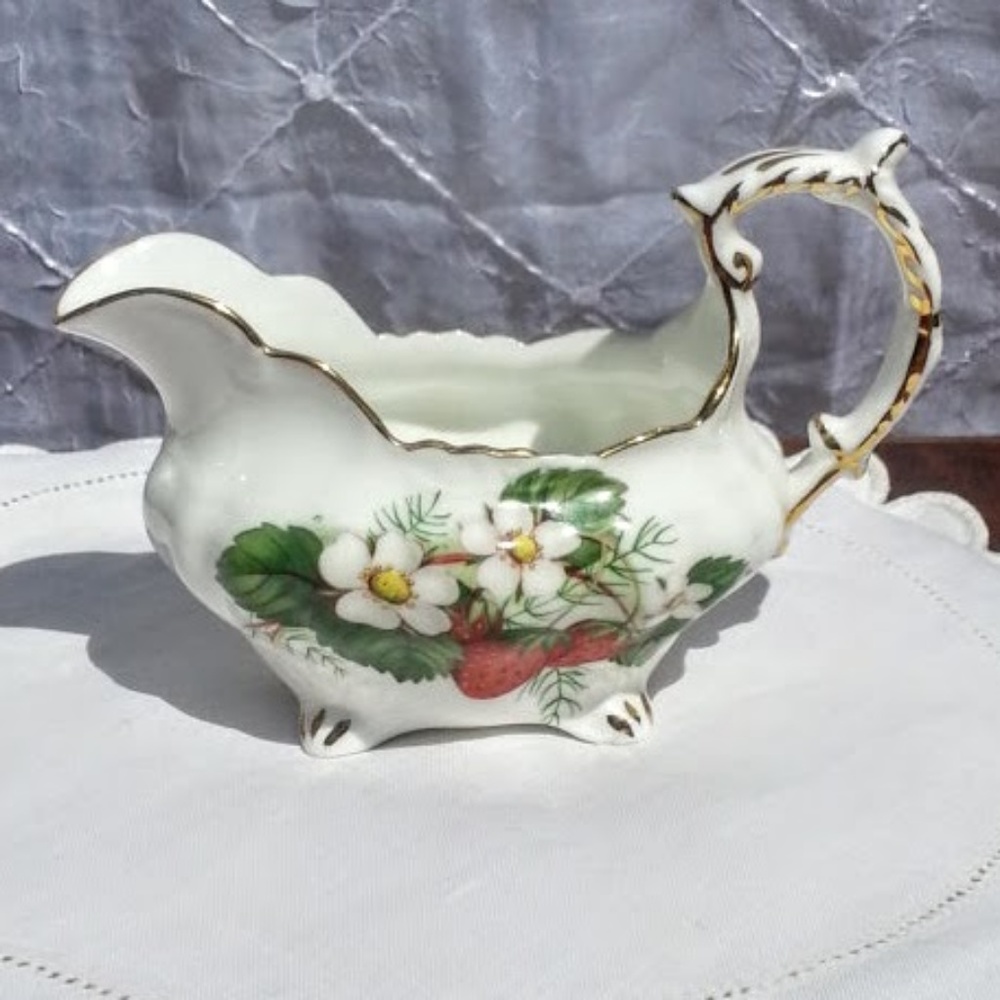 Vintage "Strawberry Ripe" Hammersley & Co. Bone China Creamer